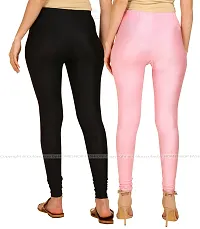 Stylish Women Lycra Blend Leggings Pack of 2-thumb2