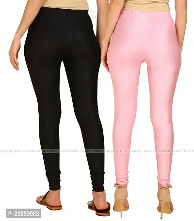 Stylish Women Lycra Blend Leggings Pack of 2-thumb3