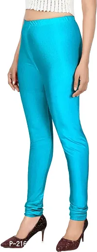 Fabulous Multicoloured Silk Blend  Leggings For Women-thumb3