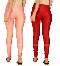 Stylish Women Lycra Blend Leggings Pack of 2-thumb2