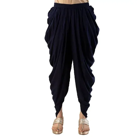 PT Latest Reyon Traditional Dhoti Patiala Salwar/Pants Stylish Stitched for Women's and Girls (Free Size)