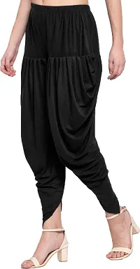 Fabulous Black Rayon Self Pattern Salwars For Women-thumb2