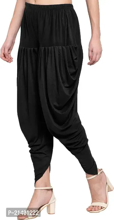 Fabulous Black Rayon Self Pattern Salwars For Women-thumb3