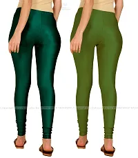 Stylish Women Lycra Blend Leggings Pack of 2-thumb2