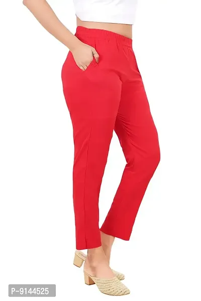 PT Latest Toko Stretchable Trousers for Women Straight Fit Pant for Casual, Daily and Office wear with Elastic Waist and Pockets.-thumb3