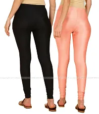 Stylish Women Lycra Blend Leggings Pack of 2-thumb2