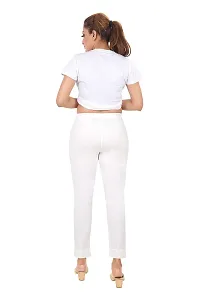 PT Latest Toko Stretchable Trousers for Women Straight Fit Pant for Casual, Daily and Office wear with Elastic Waist and Pockets.-thumb4