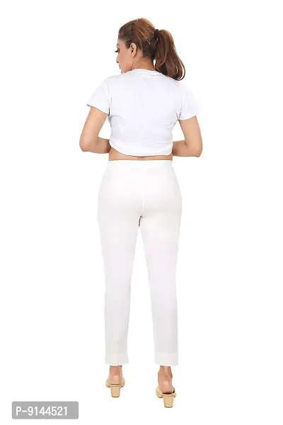 PT Latest Toko Stretchable Trousers for Women Straight Fit Pant for Casual, Daily and Office wear with Elastic Waist and Pockets.-thumb5