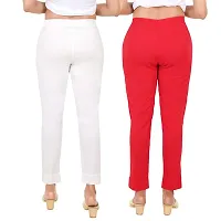 PT Latest Toko Stretchable Trousers for Women (Pack of 2) Straight Fit Pant for Casual, Daily and Office wear with Elastic Waist and Pockets.-thumb1