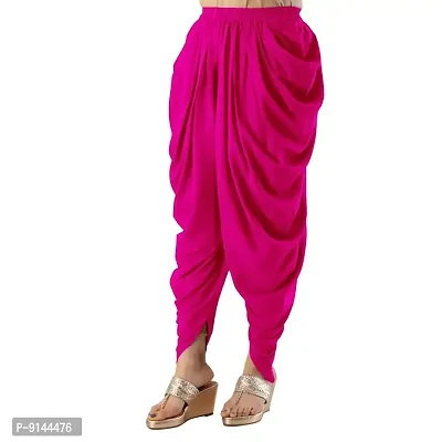 PT Latest Reyon Traditional Dhoti Patiala Salwar/Pants Stylish Stitched for Women's and Girls (Free Size)-thumb3