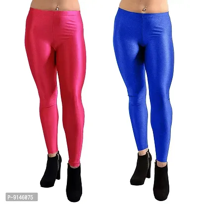 Women's Classic Fit Satin Leggings (CO2-RNI+RBLU -32_Multicolor_32)-thumb0