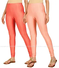 Stylish Women Lycra Blend Leggings Pack of 2-thumb1