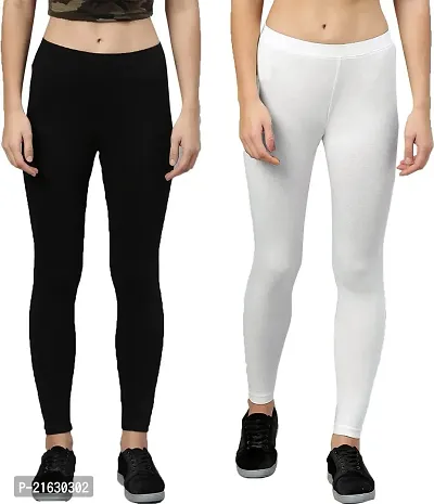 Buy Ezee Sleeves Women's Cotton Leggings Combo Set of 4 | Legging for Women  | Legging Combo Set | Cotton Leggings (Skin, Black, Red & White). Online at  desertcartINDIA