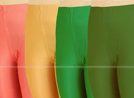 Stylish Fancy Lycra Blend Solid Leggings For Women Pack Of 4-thumb3