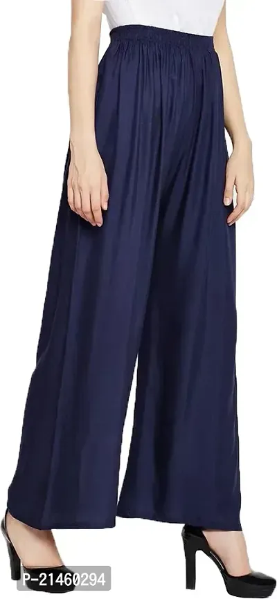 Elegant Multicoloured Rayon Solid Ethnic Pant For Women-thumb3