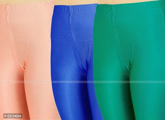 Fabulous Multicoloured Lycra Blend Solid Leggings For Women Pack Of 3-thumb4