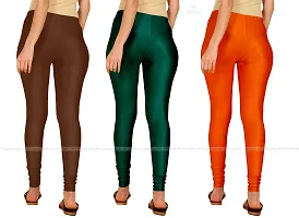 Fabulous Multicoloured Lycra Blend Solid Leggings For Women Pack Of 3-thumb2