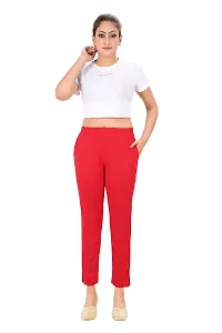 PT Latest Toko Stretchable Trousers for Women Straight Fit Pant for Casual, Daily and Office wear with Elastic Waist and Pockets.-thumb3