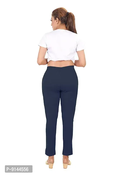 PT Latest Toko Stretchable Trousers for Women Straight Fit Pant for Casual, Daily and Office wear with Elastic Waist and Pockets.-thumb5