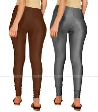 Stylish Women Lycra Blend Leggings Pack of 2-thumb2