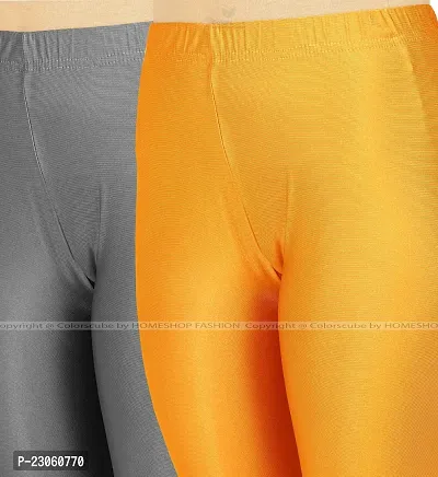 Stylish Women Lycra Blend Leggings Pack of 2-thumb4