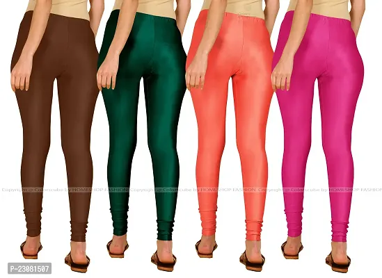 Stylish Fancy Lycra Blend Solid Leggings For Women Pack Of 4-thumb3