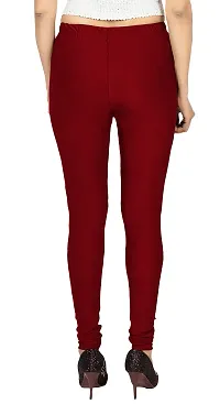 PT Stretchable fit Satin Shiny Lycra Shimmer Chudidar Leggings for Women and Girl in Wide Shades of Vibrant Colors in Regular and Plus Size (23 Colors-thumb1