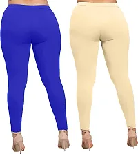 Fabulous Multicoloured Cotton Blend  Leggings Combo For Women-thumb1