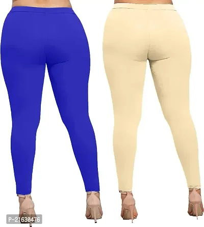 Fabulous Multicoloured Cotton Blend  Leggings Combo For Women-thumb2