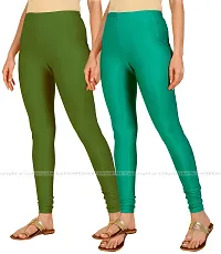 Stylish Women Lycra Blend Leggings Pack of 2-thumb1