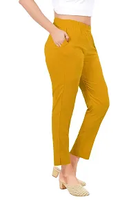 PT Latest Toko Stretchable Trousers for Women Straight Fit Pant for Casual, Daily and Office wear with Elastic Waist and Pockets.-thumb2