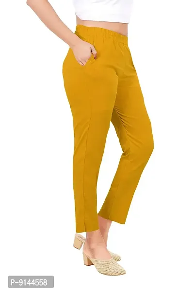 PT Latest Toko Stretchable Trousers for Women Straight Fit Pant for Casual, Daily and Office wear with Elastic Waist and Pockets.-thumb3