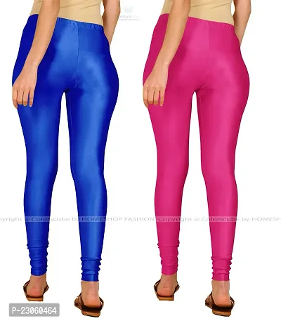 Stylish Women Lycra Blend Leggings Pack of 2-thumb3