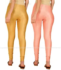 Stylish Women Lycra Blend Leggings Pack of 2-thumb2