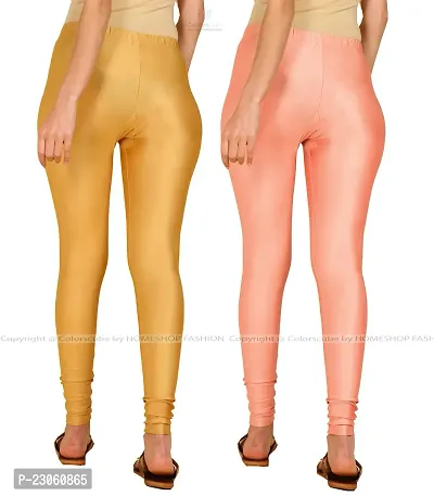 Stylish Women Lycra Blend Leggings Pack of 2-thumb3