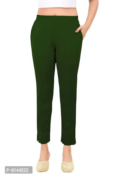 PT Latest Toko Stretchable Trousers for Women Straight Fit Pant for Casual, Daily and Office wear with Elastic Waist and Pockets.-thumb0