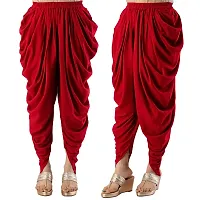 PT Latest Reyon Traditional Dhoti Patiala Salwar/Pants Stylish Stitched for Women's and Girls (Free Size) Red-thumb3