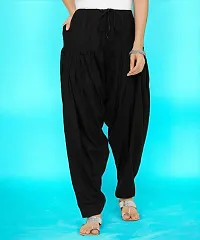 Fabulous Black Cotton Solid Salwars For Women-thumb2