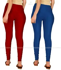 Stylish Women Lycra Blend Leggings Pack of 2-thumb2