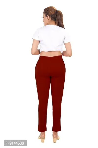 PT Latest Toko Stretchable Trousers for Women Straight Fit Pant for Casual, Daily and Office wear with Elastic Waist and Pockets.-thumb5