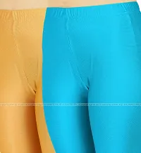 Stylish Women Lycra Blend Leggings Pack of 2-thumb3