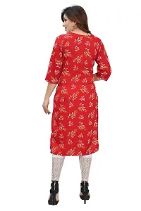 Colorscube Women's A-line Crepe Regular fit Straight Kurti for Women-thumb1