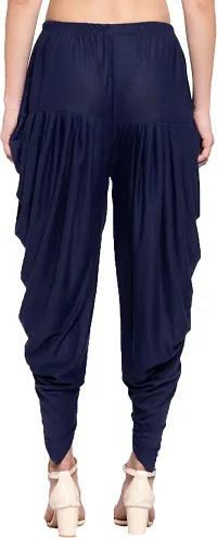 Fabulous Dark Blue Rayon Self Pattern Salwars For Women-thumb1