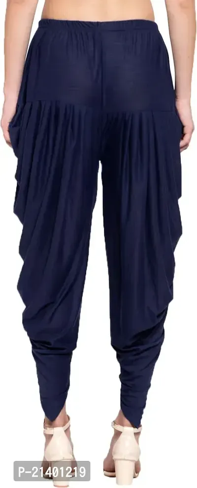 Fabulous Dark Blue Rayon Self Pattern Salwars For Women-thumb2