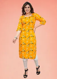 Stylish Yellow Crepe Kurta For Women-thumb2