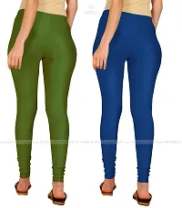 Stylish Women Lycra Blend Leggings Pack of 2-thumb2