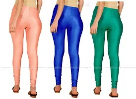 Fabulous Multicoloured Lycra Blend Solid Leggings For Women Pack Of 3-thumb2