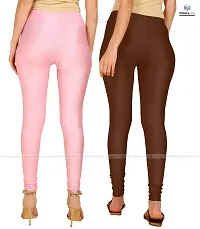 Stylish Women Lycra Blend Leggings Pack of 2-thumb2