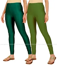 Stylish Women Lycra Blend Leggings Pack of 2-thumb1