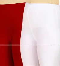 Stylish Women Lycra Blend Leggings Pack of 2-thumb3